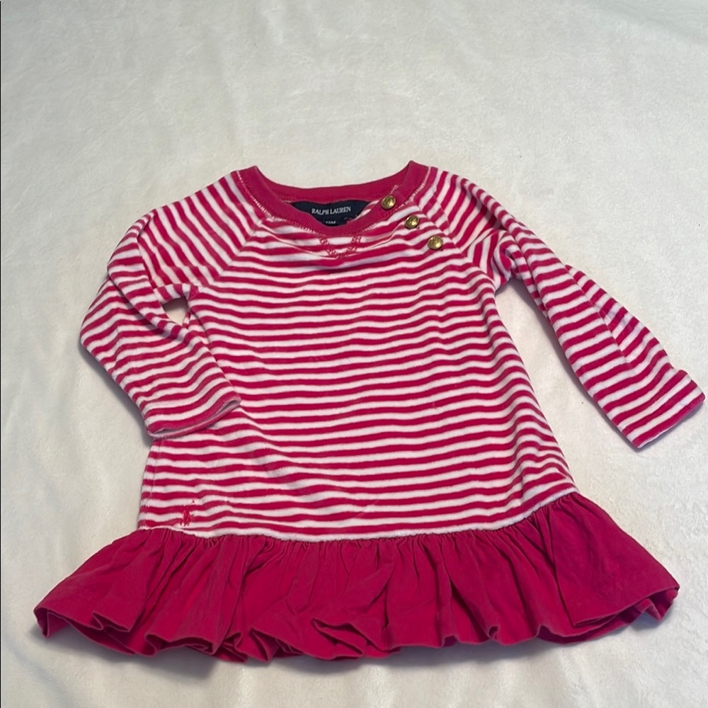 Ralph Lauren Pink Striped Kids Top